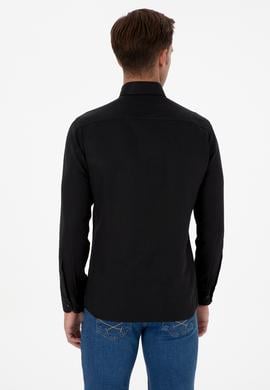 Erkek Siyah Uzun Kollu Basic Gömlek - 50307693060