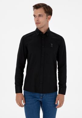 Erkek Siyah Uzun Kollu Basic Gömlek - 50307693060