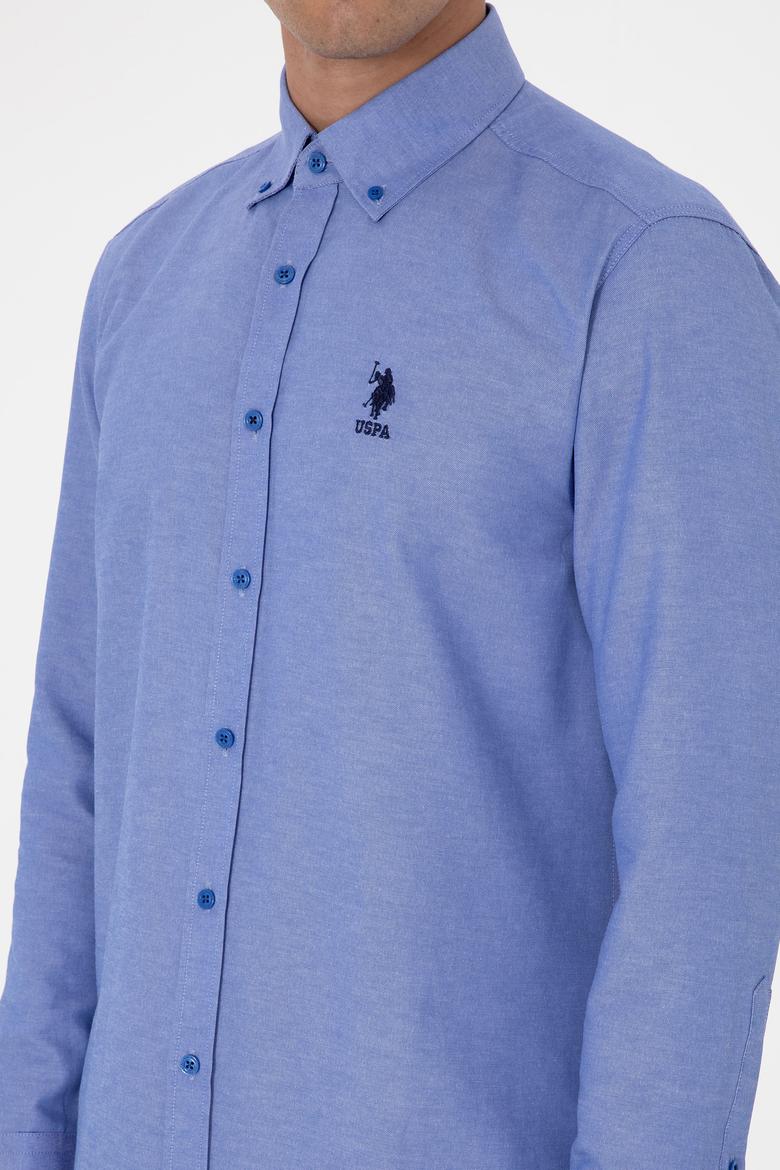 Erkek Mavi Uzun Kollu Basic Gömlek - 50307668120