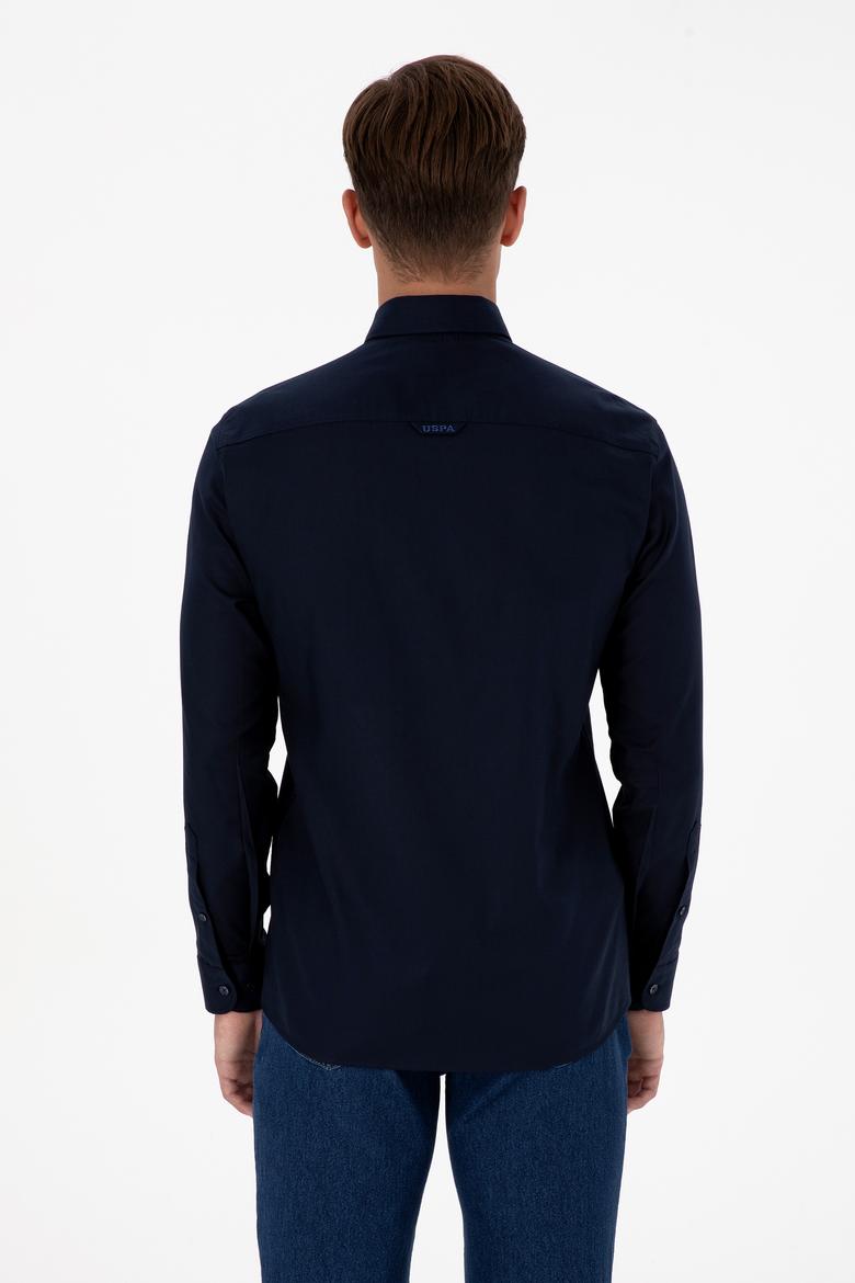 Erkek Lacivert Uzun Kollu Basic Gömlek - 50307674024