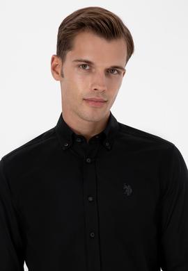 Erkek Siyah Uzun Kollu Basic Gömlek - 50307674057