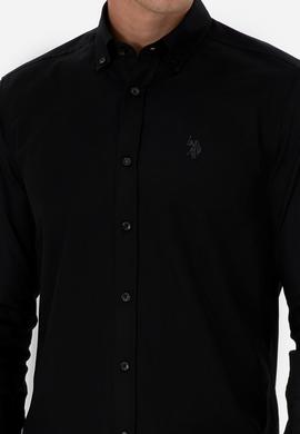 Erkek Siyah Uzun Kollu Basic Gömlek - 50307674057