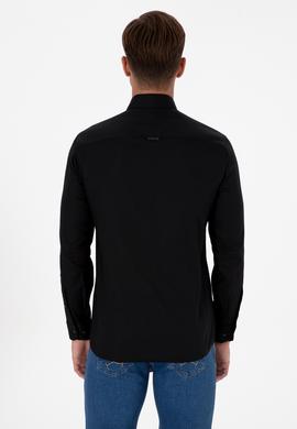 Erkek Siyah Uzun Kollu Basic Gömlek - 50307674057