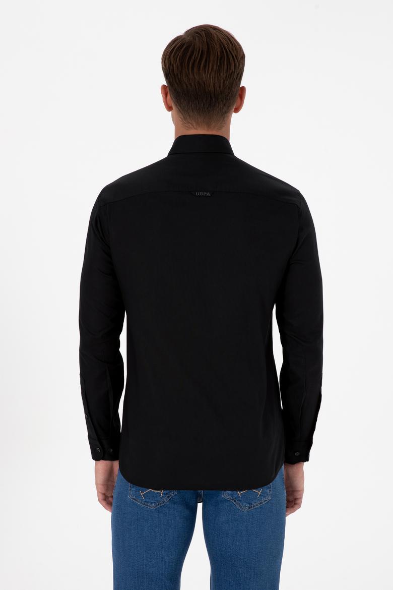 Erkek Siyah Uzun Kollu Basic Gömlek - 50307674057