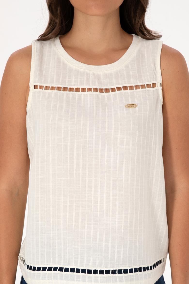 Kadın Krem Tişört - 50300747014