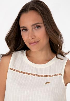 Kadın Krem Tişört - 50300747014