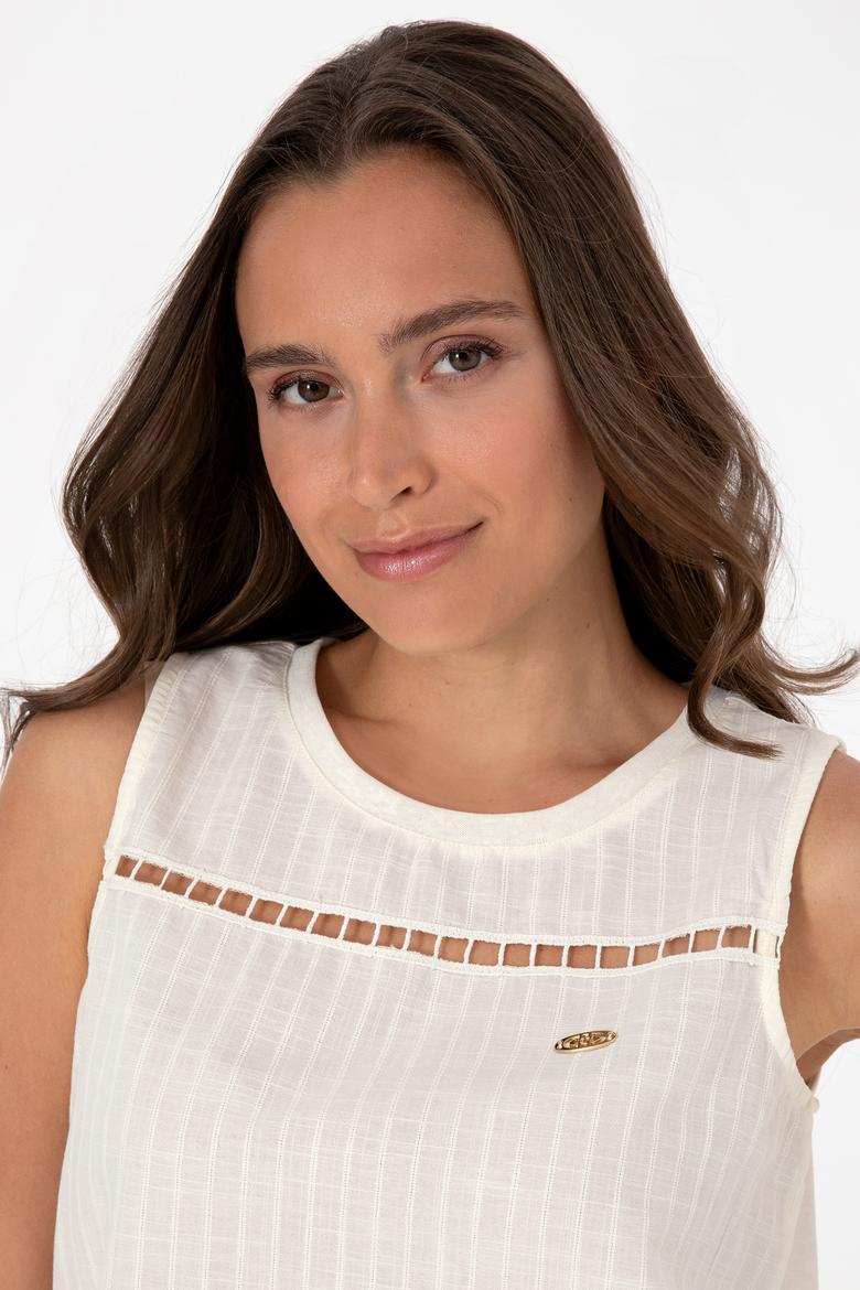 Kadın Krem Tişört - 50300747014