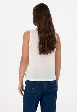 Kadın Krem Tişört - 50300747014