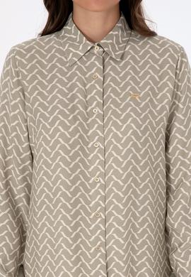 Kadın Açık Haki Uzun Kollu Gömlek - 50309025015
