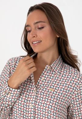 Kadın Krem Uzun Kollu Gömlek - 50308651012