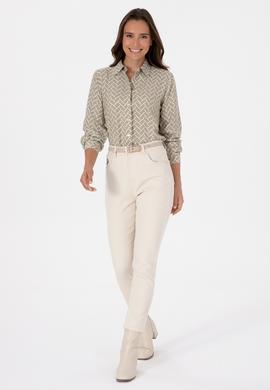 Kadın Açık Haki Uzun Kollu Gömlek - 50309025015