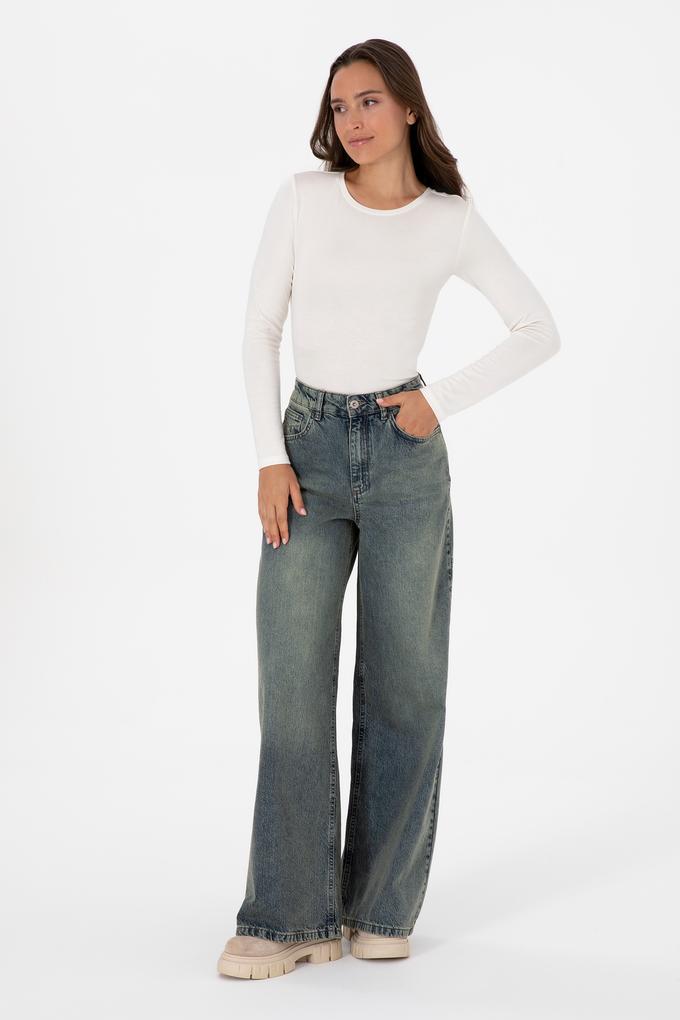 Kadın Yeşil Flare Fit Jean Pantolon