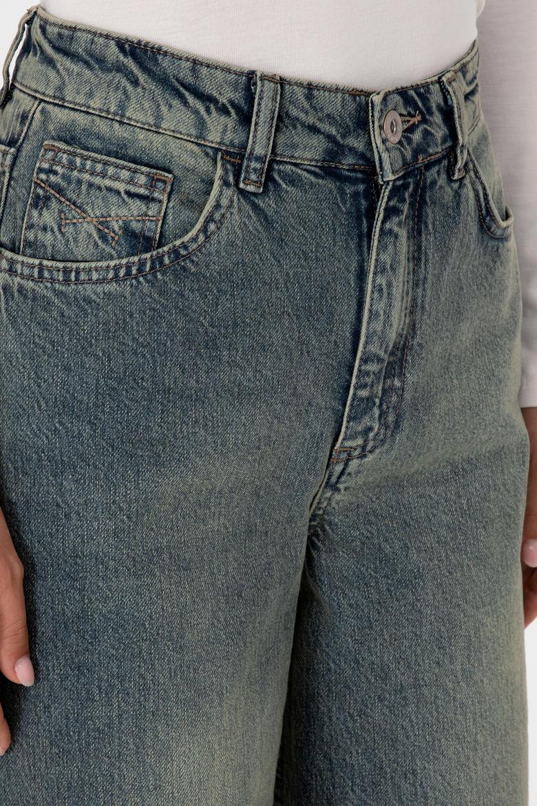 Kadın Yeşil Flare Fit Jean Pantolon - 50308394013