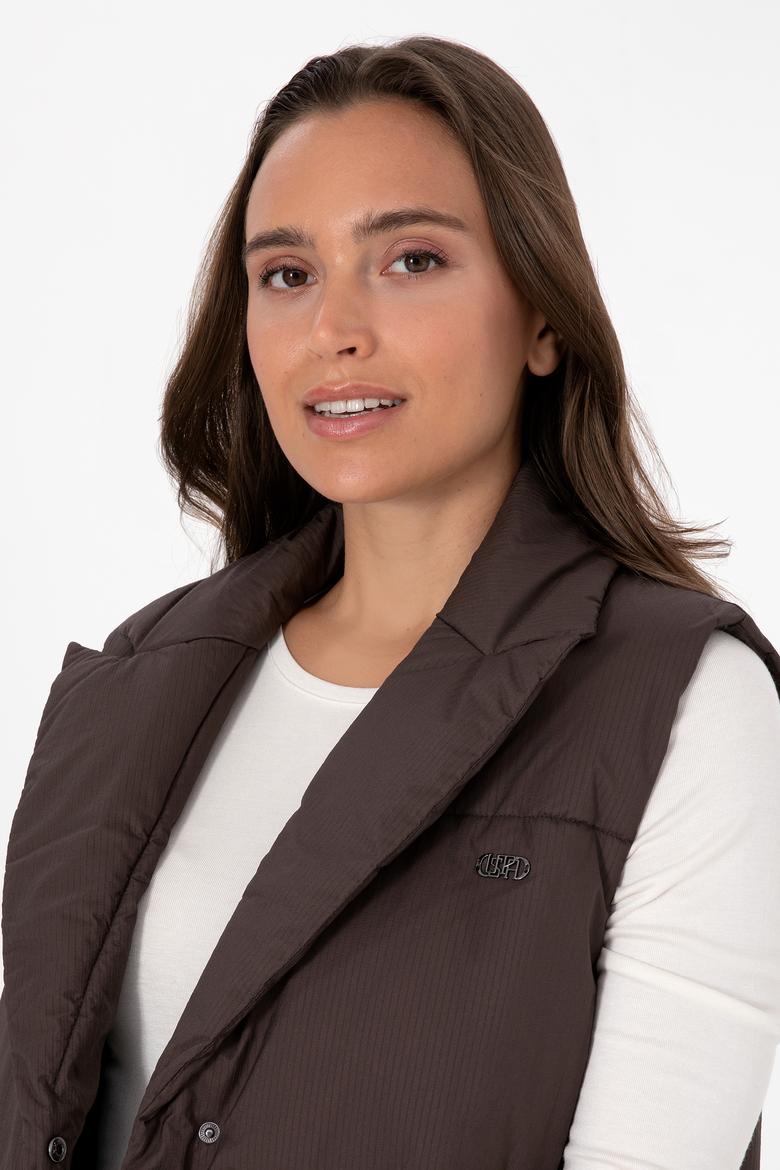 Kadın Koyu Kahverengi Yelek - 50308605007
