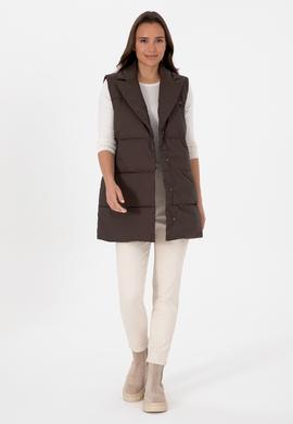 Kadın Koyu Kahverengi Yelek - 50308605007