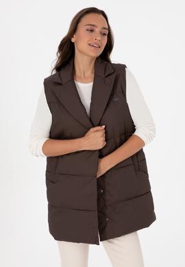 Kadın Koyu Kahverengi Yelek - 50308605007