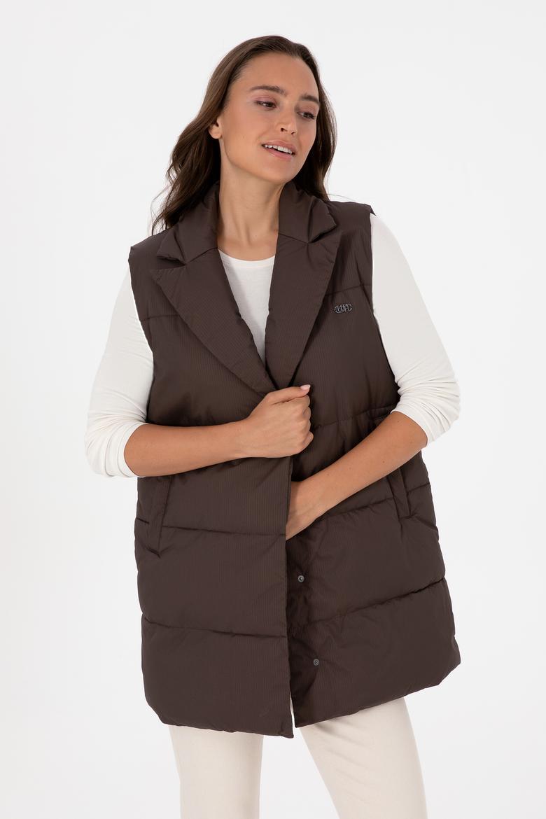 Kadın Koyu Kahverengi Yelek - 50308605007