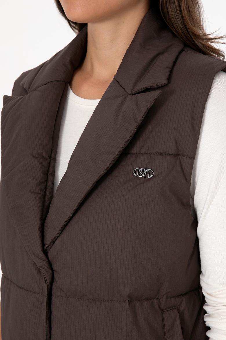 Kadın Koyu Kahverengi Yelek - 50308605007