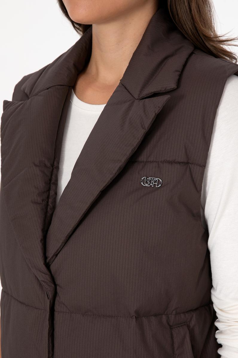 Kadın Koyu Kahverengi Yelek