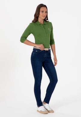 Kadın Koyu Mavi Toohpick Fit Jean Pantolon - 50307785012