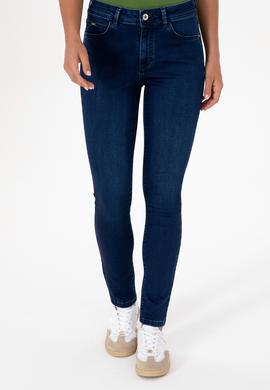 Kadın Koyu Mavi Toohpick Fit Jean Pantolon - 50307785012