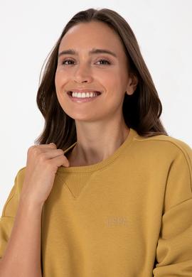 Kadın Camel Şardonlu Bisiklet Yaka Basic Sweatshırt - 50313586056
