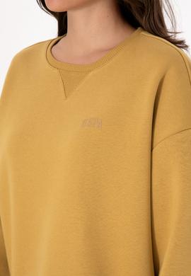 Kadın Camel Şardonlu Bisiklet Yaka Basic Sweatshırt - 50313586056