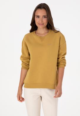 Kadın Camel Şardonlu Bisiklet Yaka Basic Sweatshırt - 50313586056
