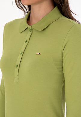 Kadın Fıstık Basic Polo Yaka Sweatshırt - 50313593103