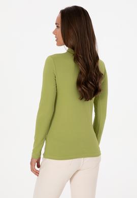 Kadın Fıstık Basic Polo Yaka Sweatshırt - 50313593103