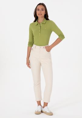 Kadın Fıstık Basic Polo Yaka Sweatshırt - 50313593103