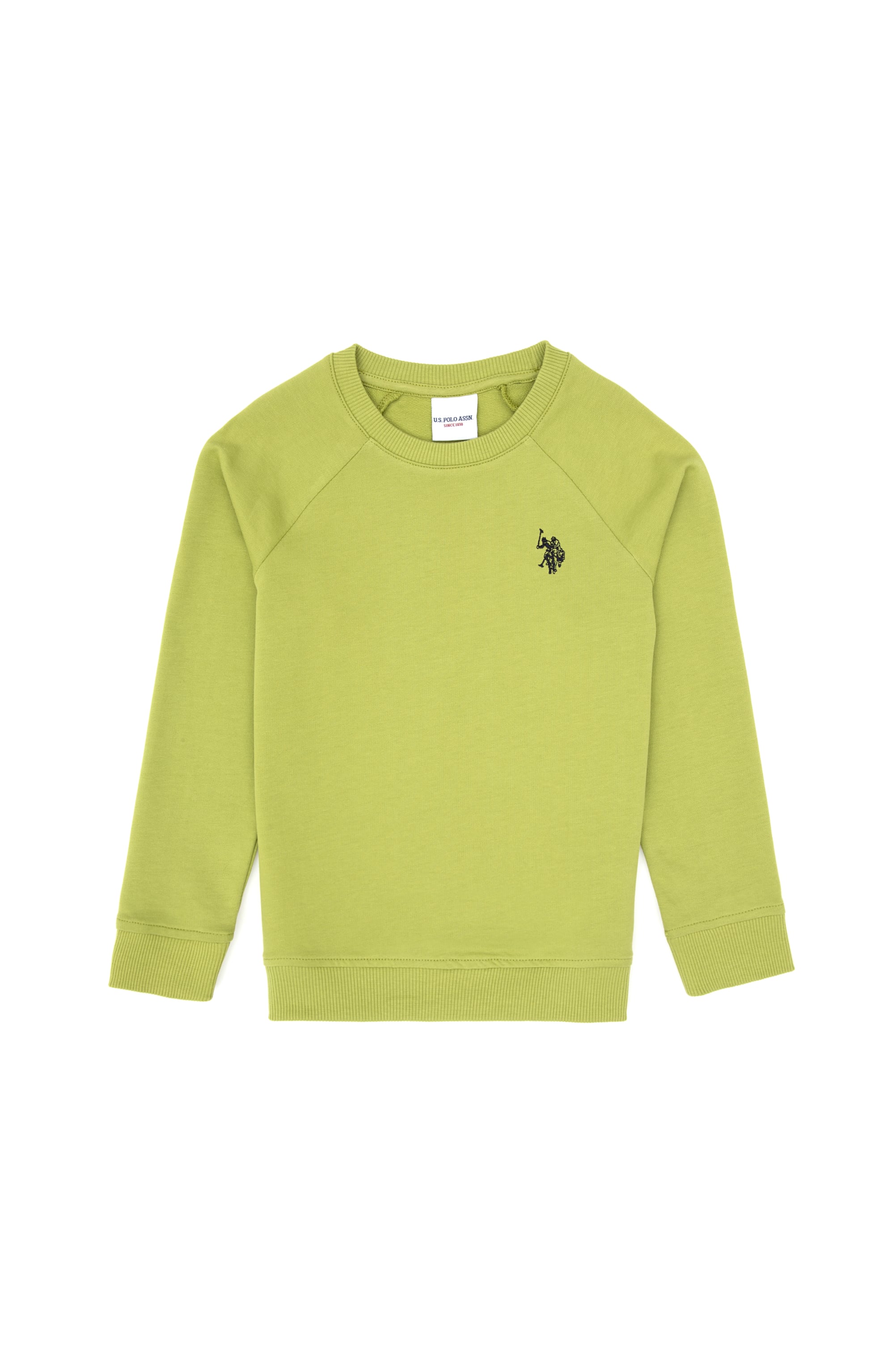 Erkek Çocuk Fıstık Yeşili Basic Bisiklet Yaka Sweatshirt - Image 1