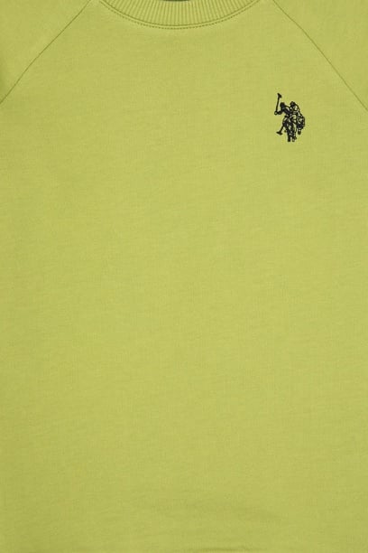 Erkek Çocuk Fıstık Yeşili Basic Bisiklet Yaka Sweatshirt
