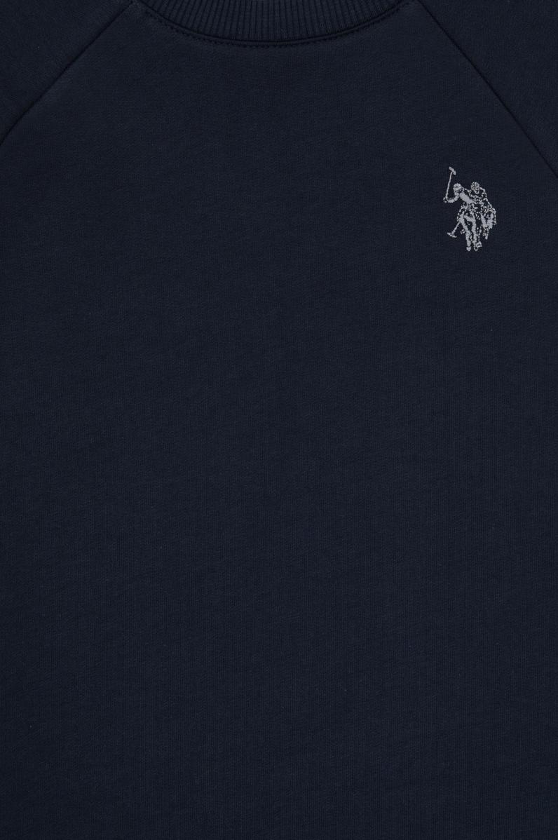 Erkek Çocuk Açık Lacivert Basic Bisiklet Yaka Sweatshirt