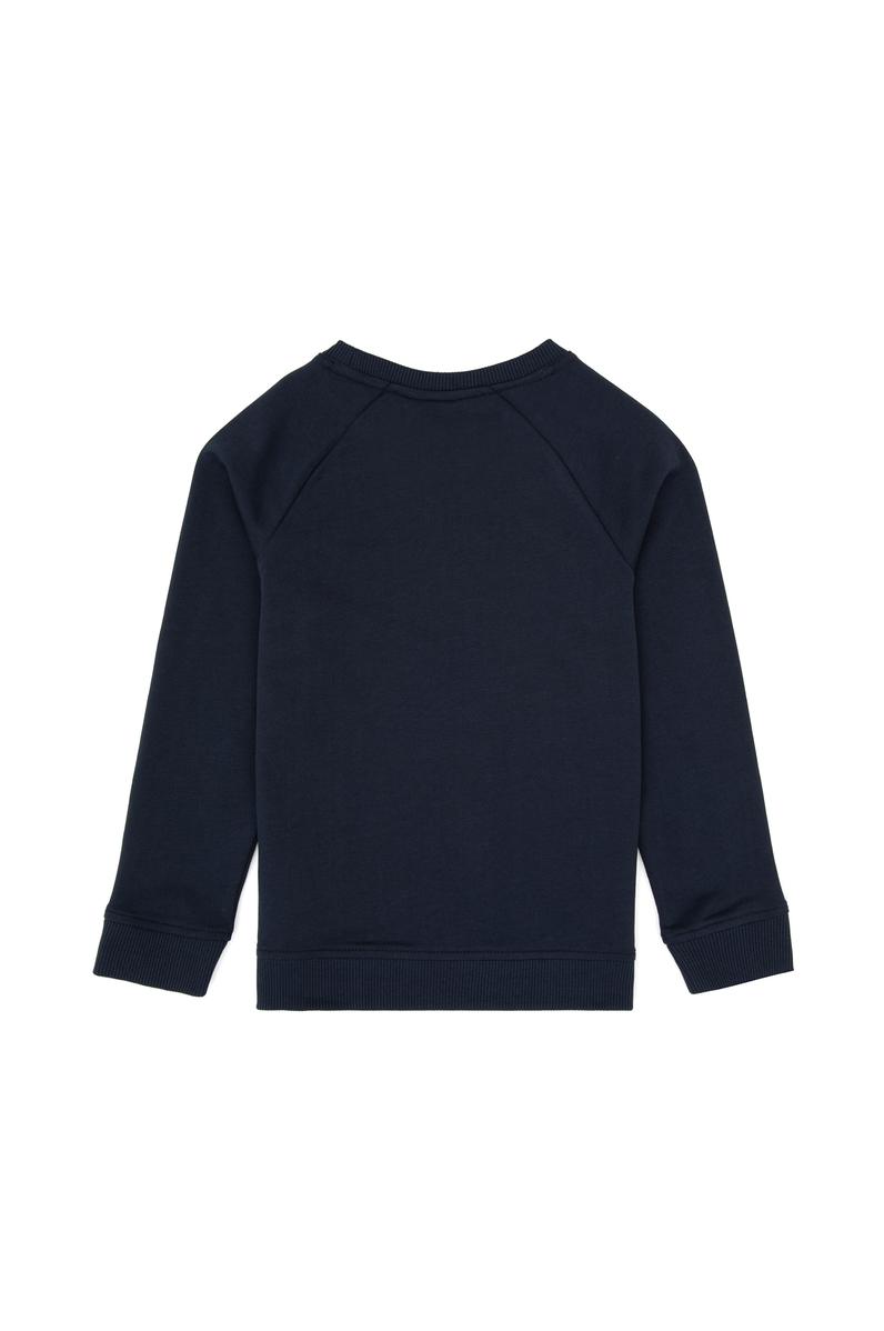 Erkek Çocuk Açık Lacivert Basic Bisiklet Yaka Sweatshirt