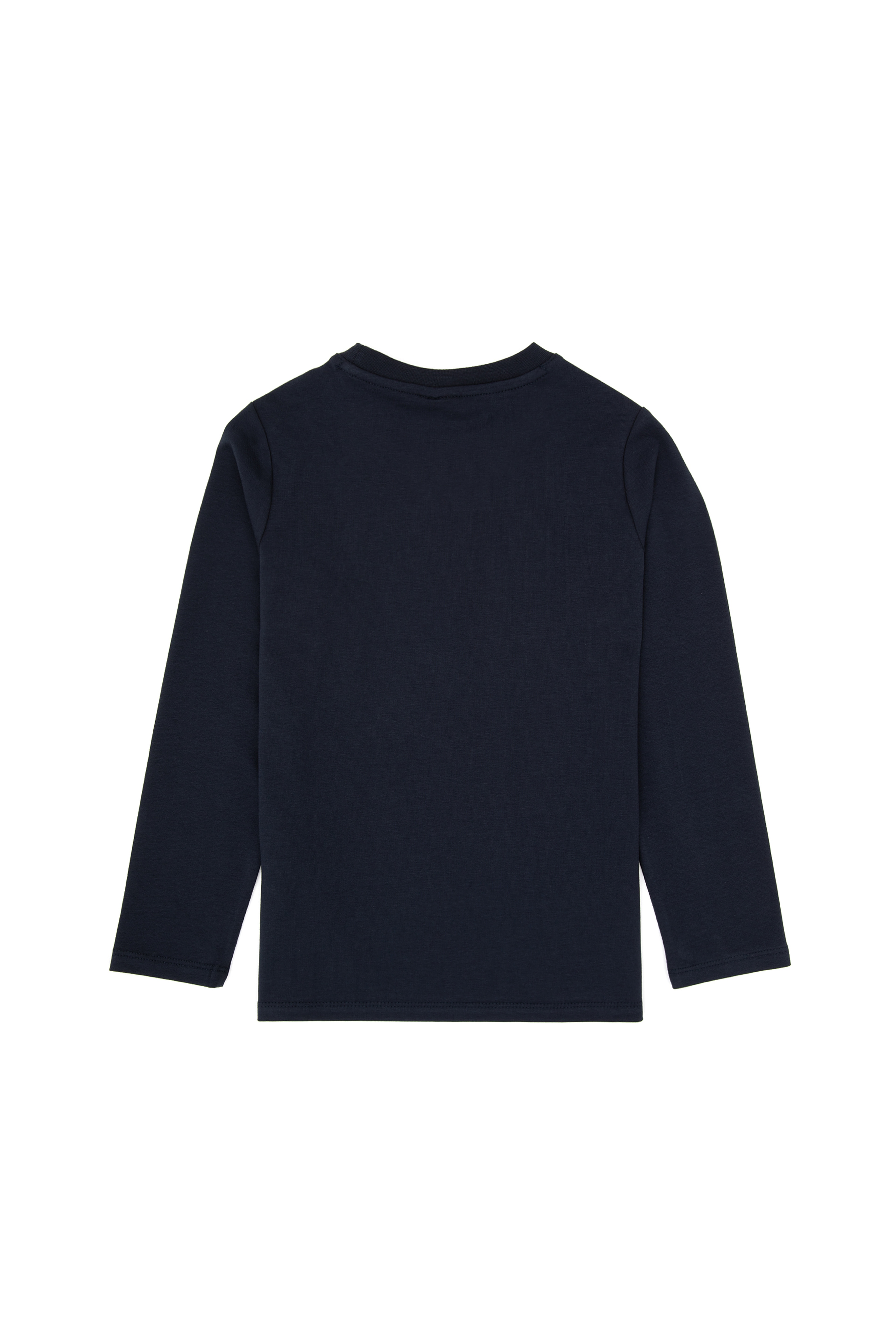 Erkek Çocuk Açık Lacivert Basic Bisiklet Yaka Sweatshirt