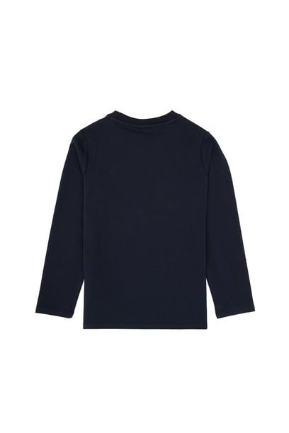 Erkek Çocuk Açık Lacivert Basic Bisiklet Yaka Sweatshirt