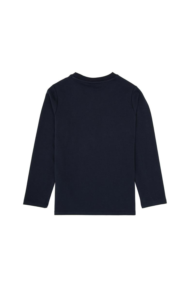 Erkek Çocuk Açık Lacivert Basic Bisiklet Yaka Sweatshirt - 50314002089