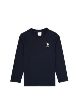 Erkek Çocuk Açık Lacivert Basic Bisiklet Yaka Sweatshirt - 50314002089