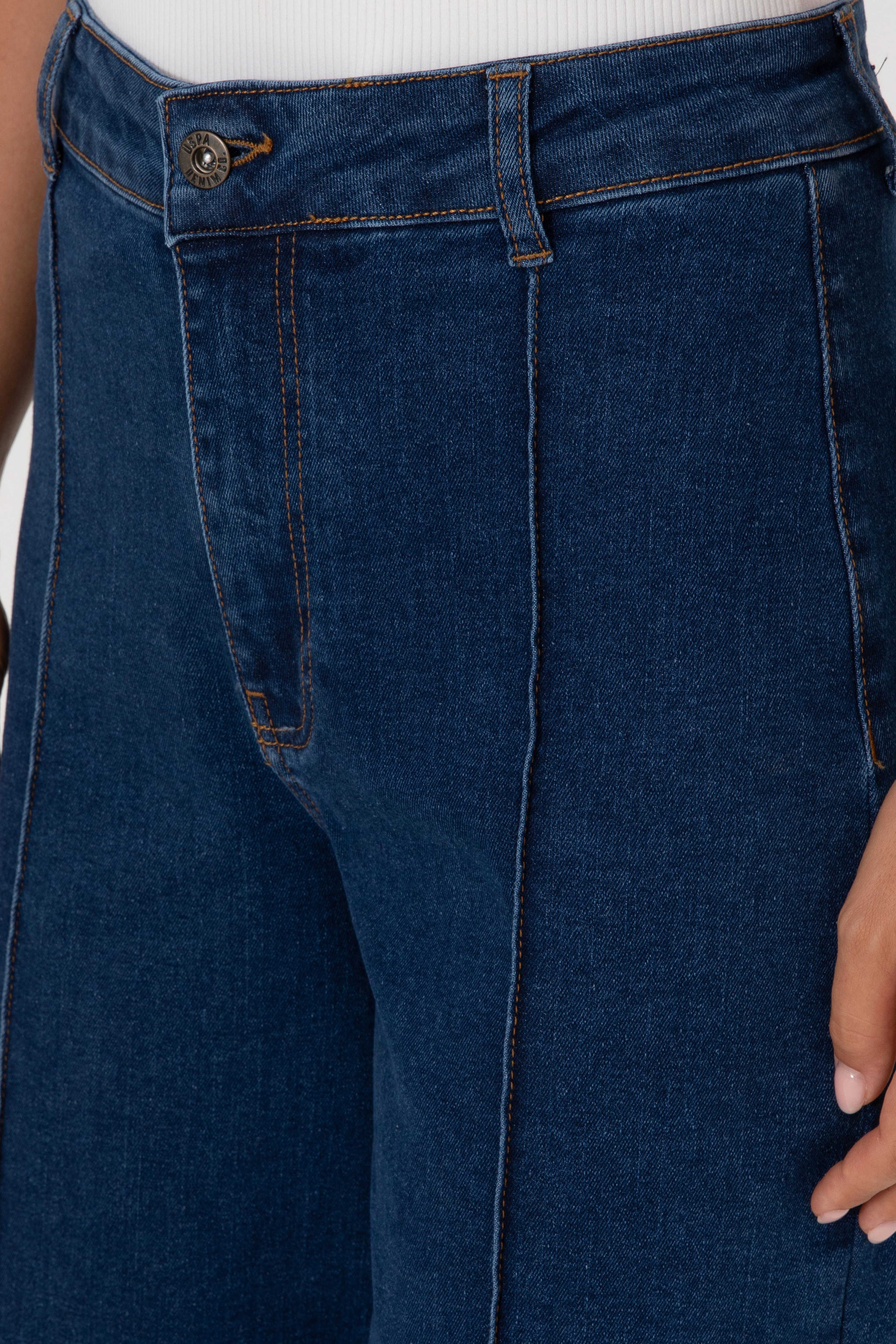 Kadın Mavi Flaire High Waist Fit Jean Pantolon - Image 5