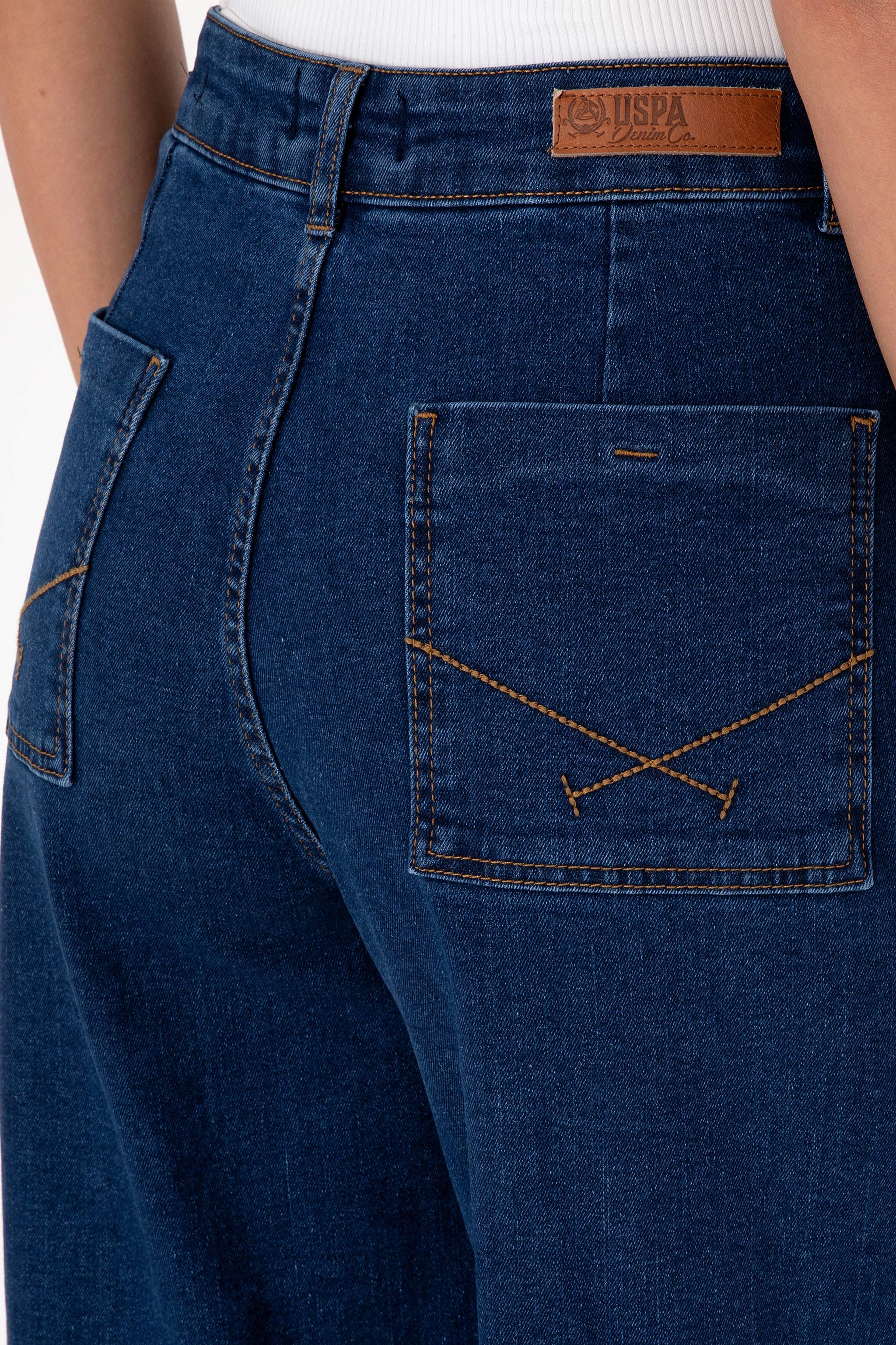 Kadın Mavi Flaire High Waist Fit Jean Pantolon - Image 6