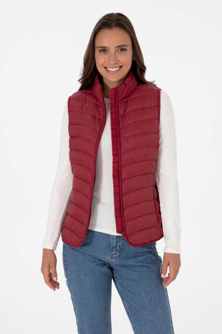 Kadın Koyu Frambuaz Yelek - 50308083057