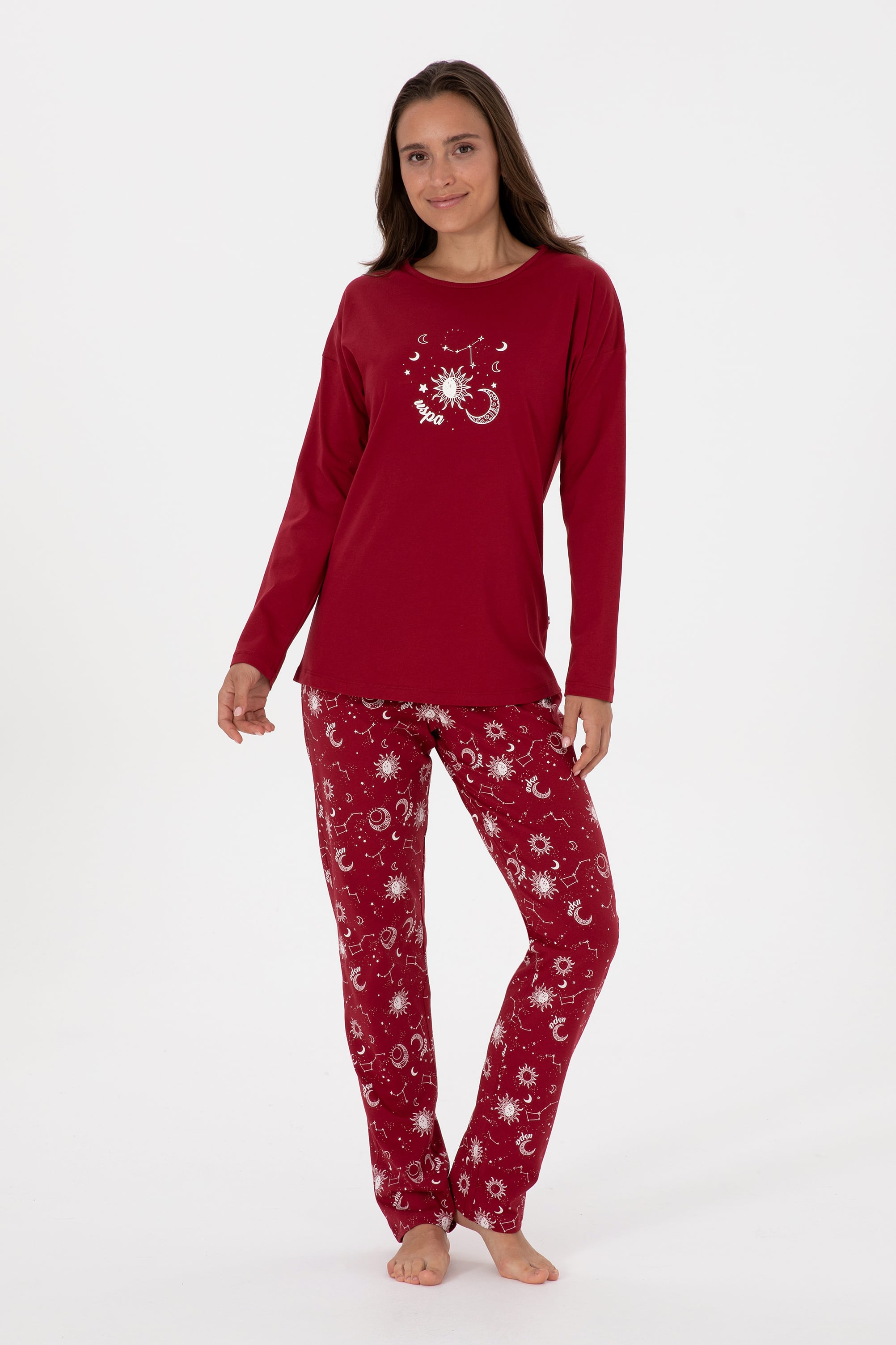 Kadın Bordo Pijama Takımı - Image 4