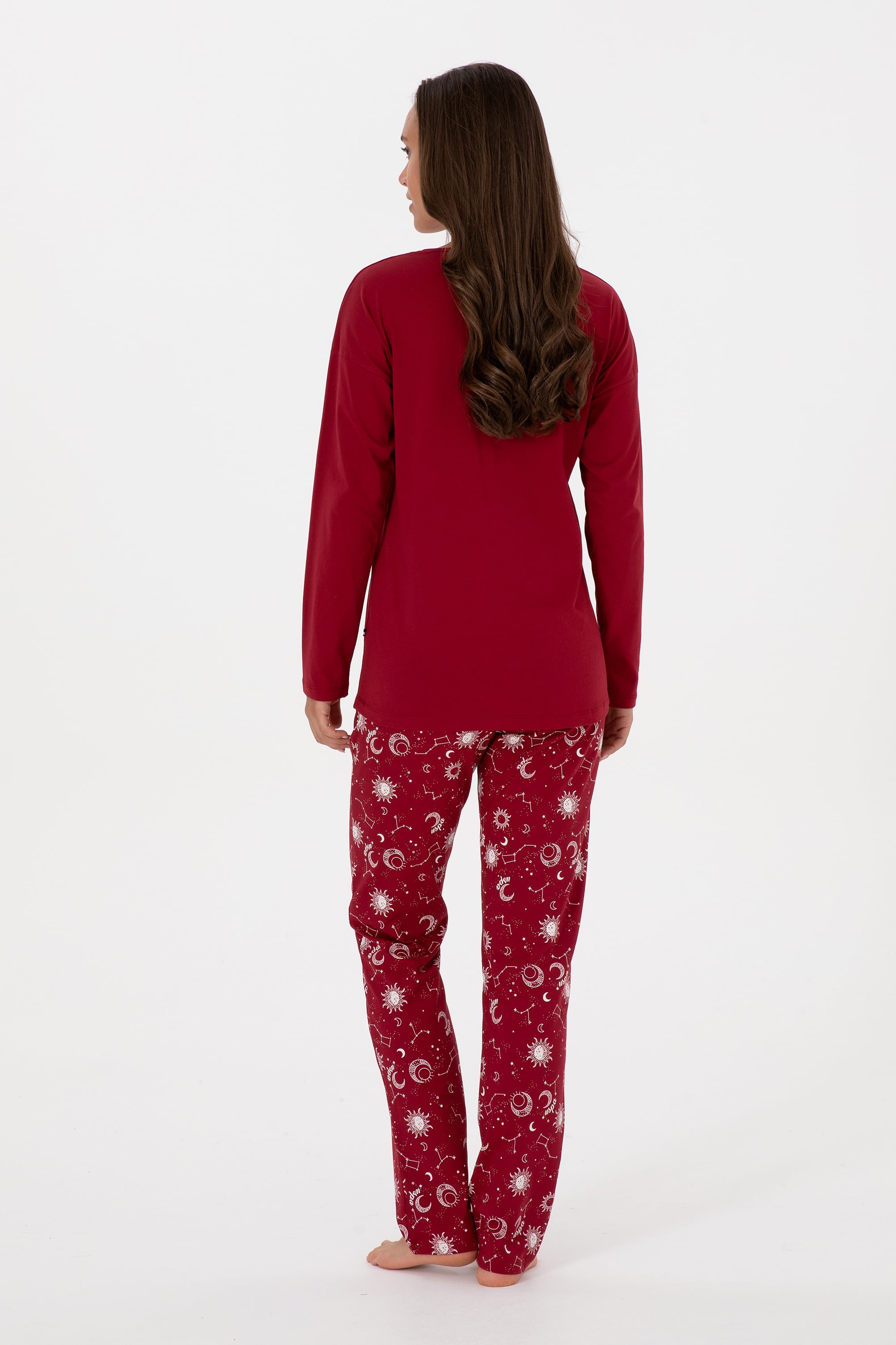 Kadın Bordo Pijama Takımı - Image 5