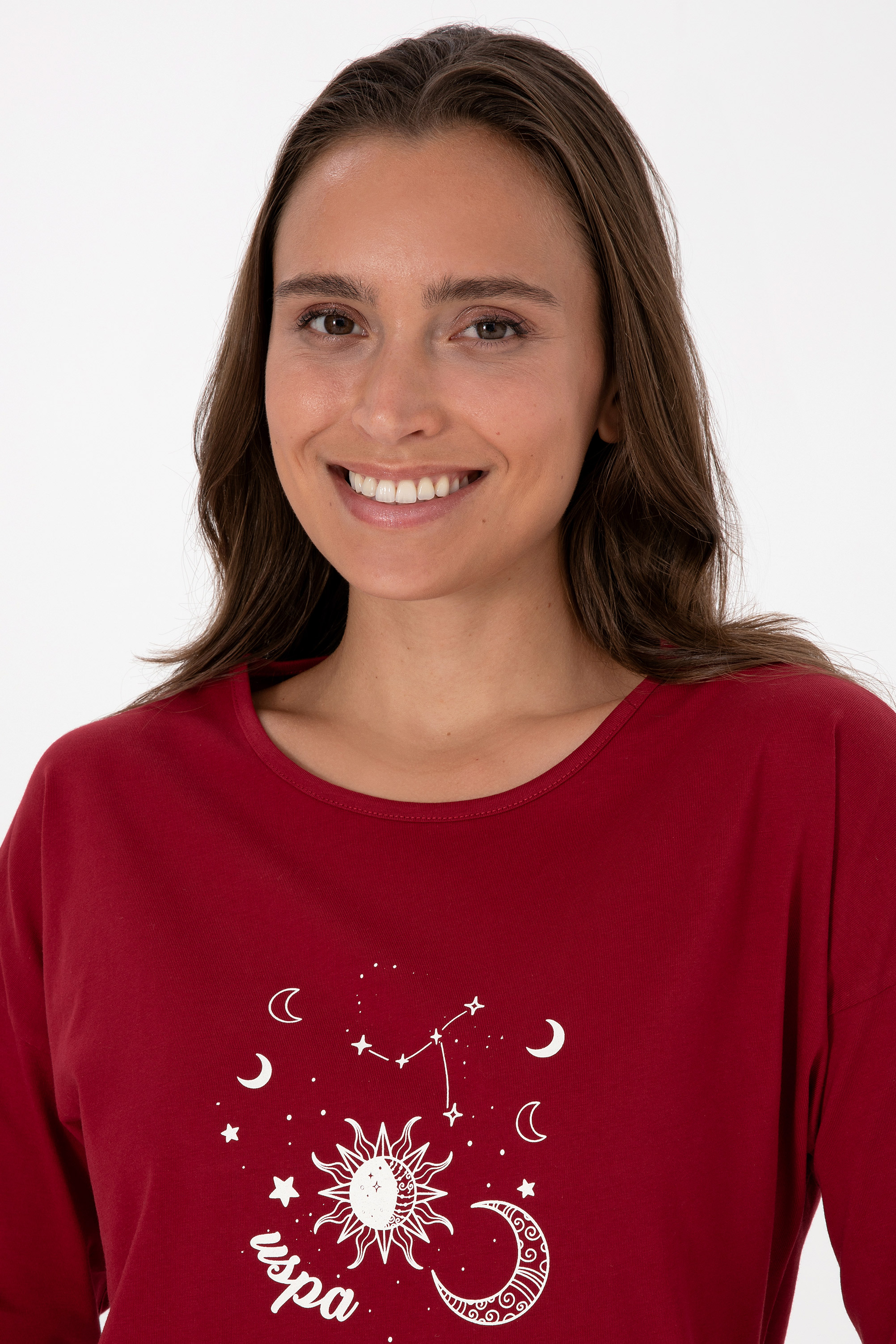 Kadın Bordo Pijama Takımı - Image 2