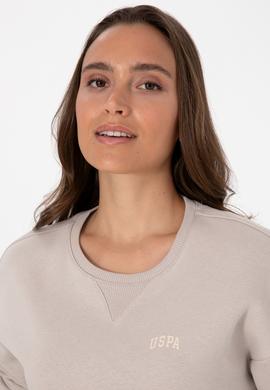 Kadın Taş Şardonlu Bisiklet Yaka Basic Sweatshırt - 50313586117