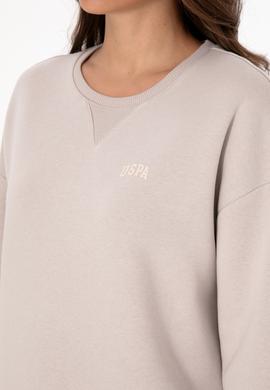 Kadın Taş Şardonlu Bisiklet Yaka Basic Sweatshırt - 50313586117