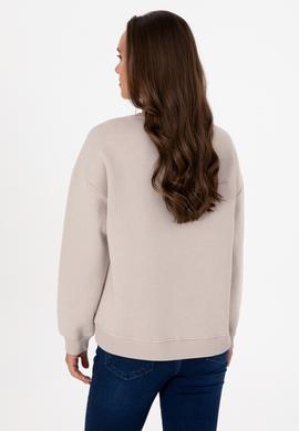 Kadın Taş Şardonlu Bisiklet Yaka Basic Sweatshırt - 50313586117