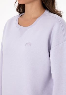 Kadın Lavanta Şardonlu Bisiklet Yaka Basic Sweatshırt - 50313586093