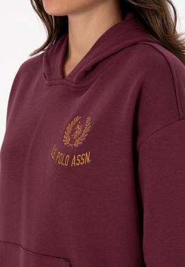 Kadın Bordo Kapüşonlu Sweatshirt - 50307796004